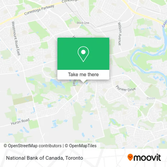 National Bank of Canada map