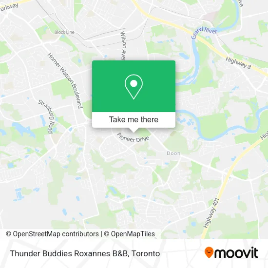 Thunder Buddies Roxannes B&B map