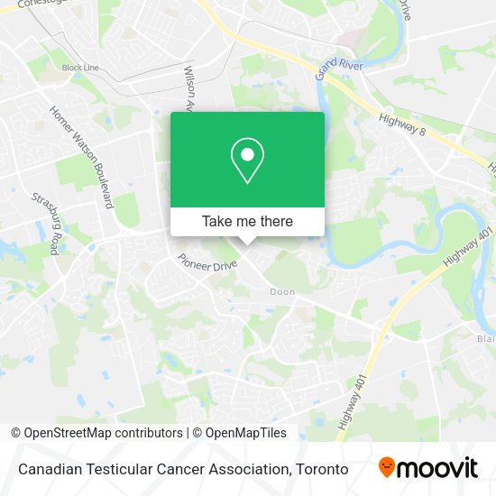 Canadian Testicular Cancer Association map