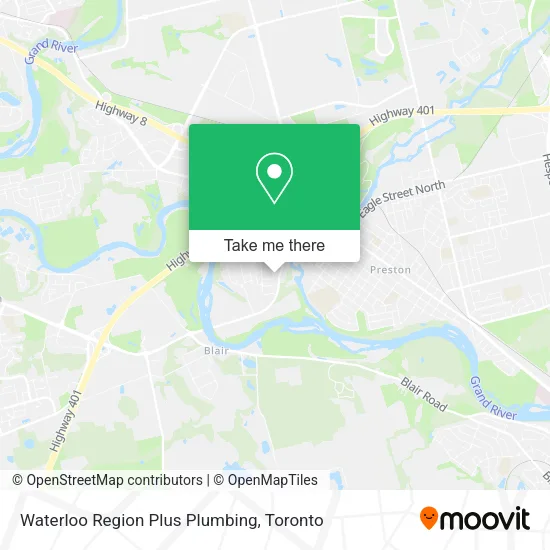 Waterloo Region Plus Plumbing map