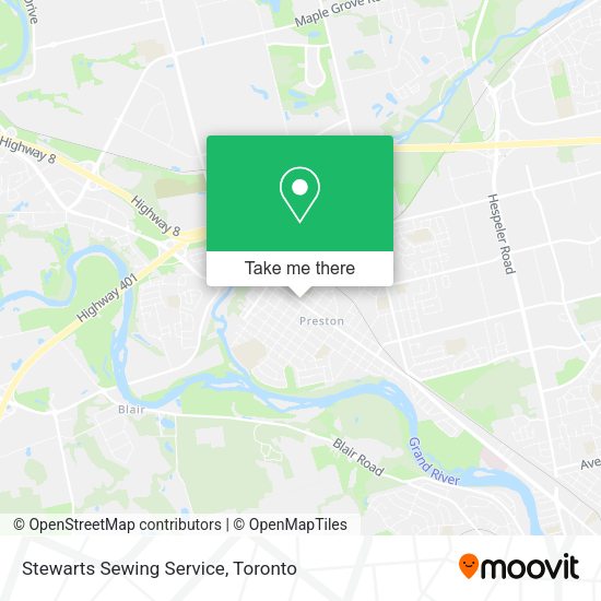 Stewarts Sewing Service map