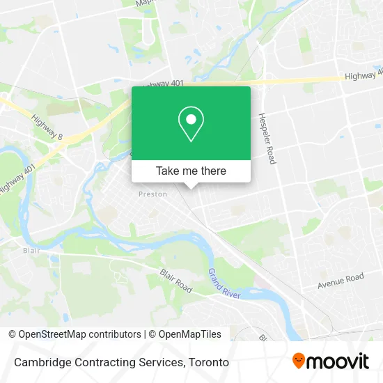 Cambridge Contracting Services map