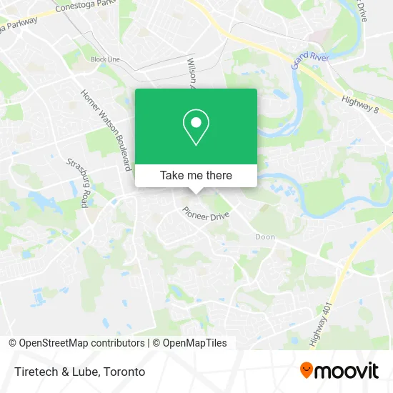 Tiretech & Lube map
