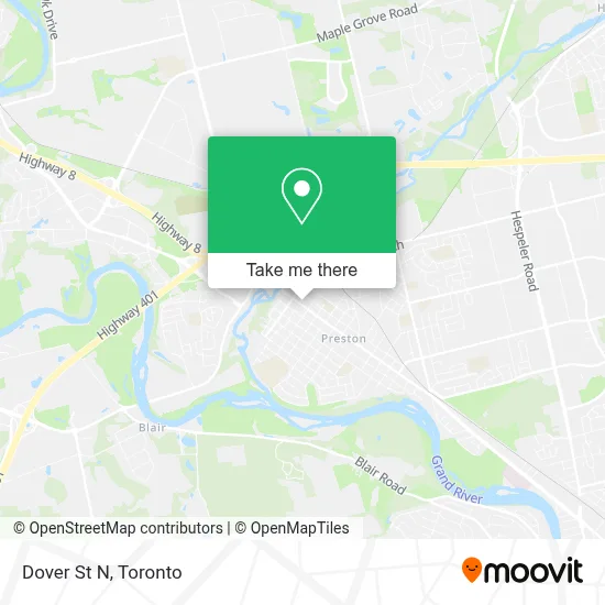 Dover St N map