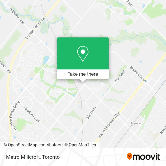 Metro Millcroft map