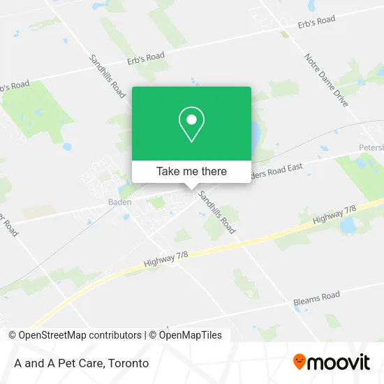 A and A Pet Care map