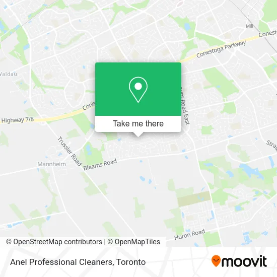 Anel Professional Cleaners map