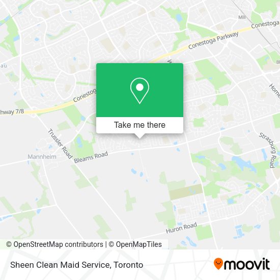 Sheen Clean Maid Service map