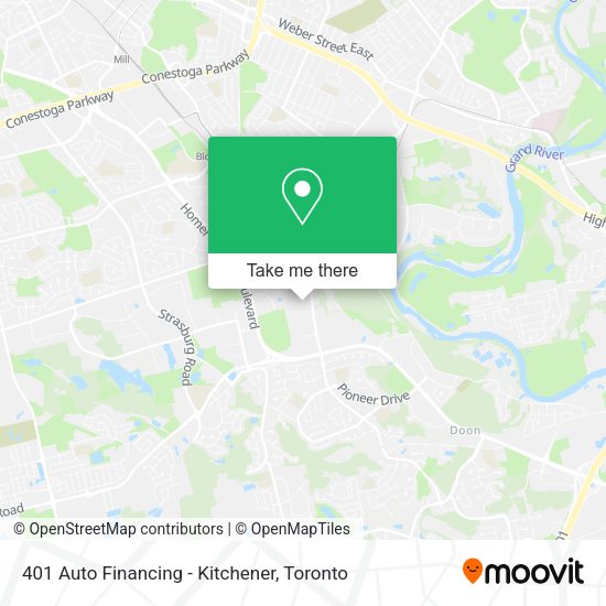 401 Auto Financing - Kitchener map
