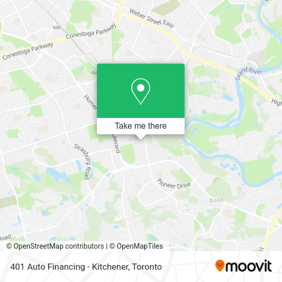 401 Auto Financing - Kitchener map