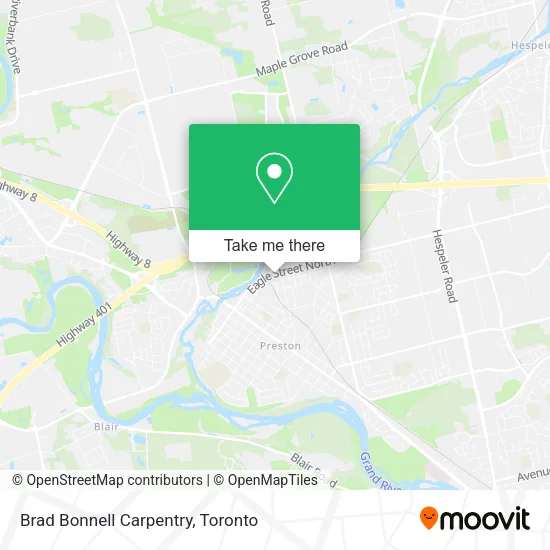 Brad Bonnell Carpentry map