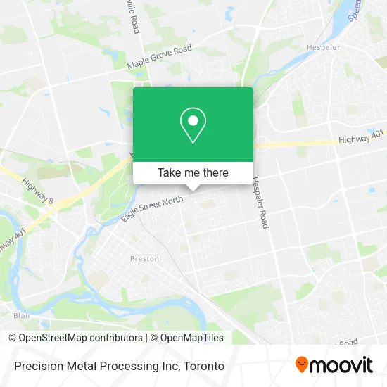 Precision Metal Processing Inc map