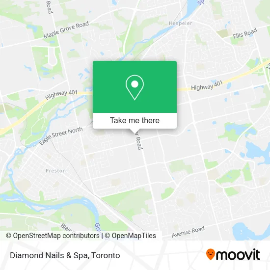 Diamond Nails & Spa map