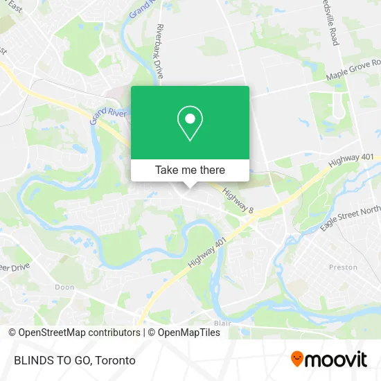BLINDS TO GO map