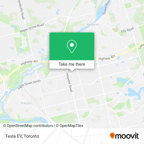 Tesla EV map