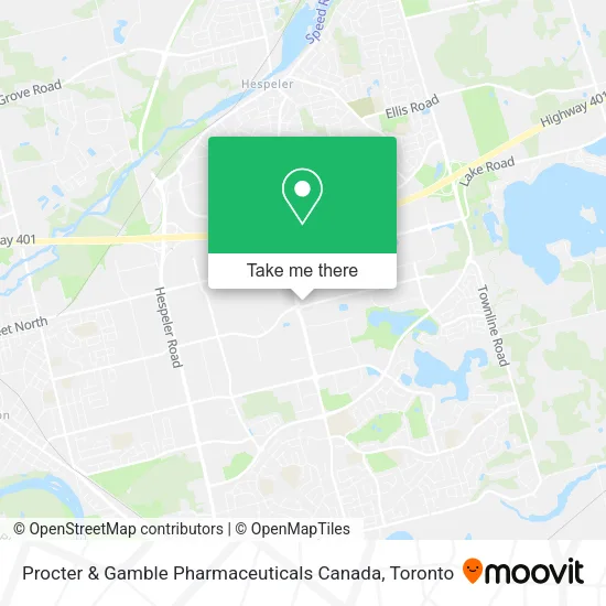 Procter & Gamble Pharmaceuticals Canada map