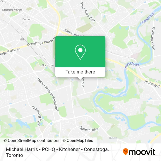 Michael Harris - PCHQ - Kitchener - Conestoga map