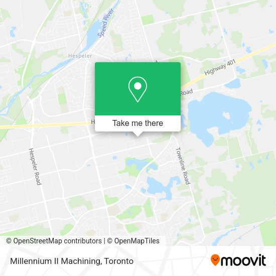 Millennium II Machining map
