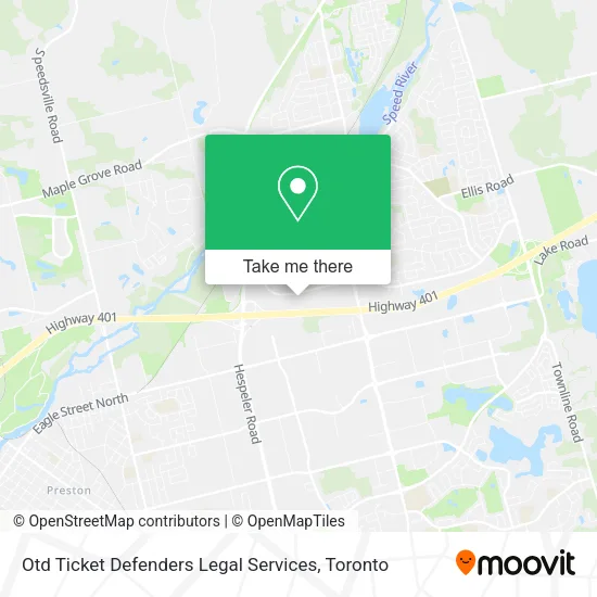 Otd Ticket Defenders Legal Services map