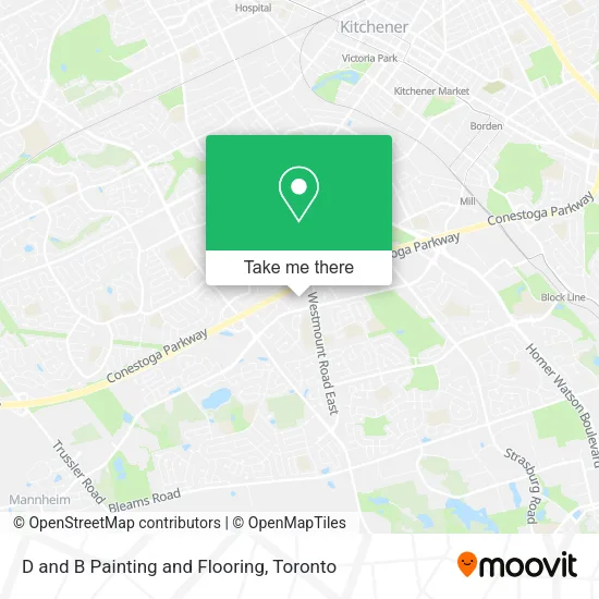 D and B Painting and Flooring map
