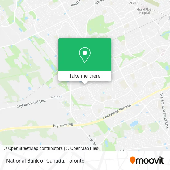 National Bank of Canada map