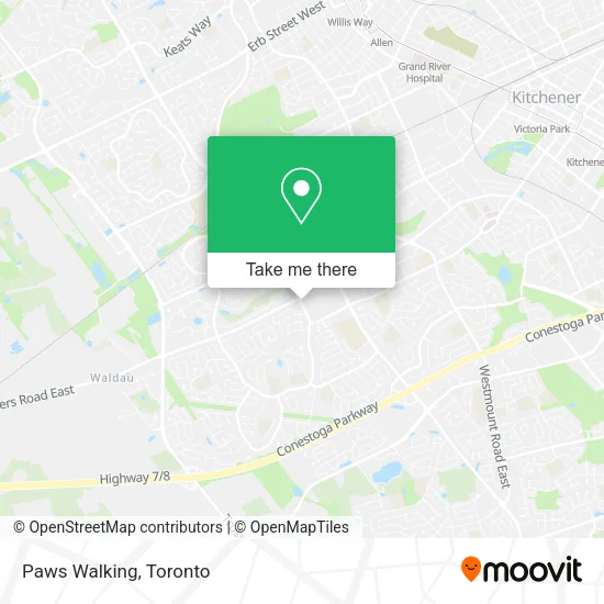 Paws Walking map