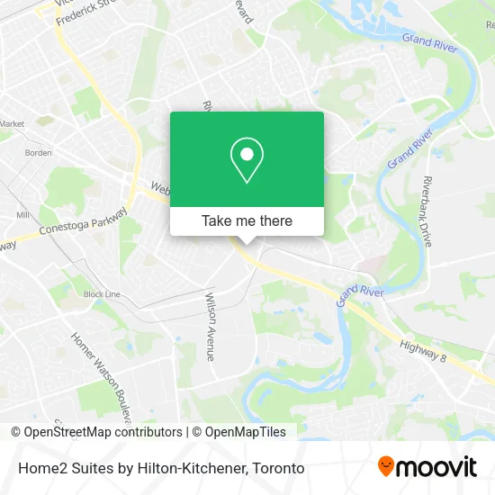 Home2 Suites by Hilton-Kitchener map