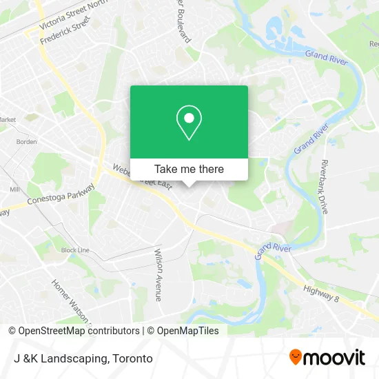 J &K Landscaping map