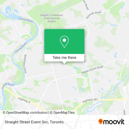 Straight Street Event Svc map