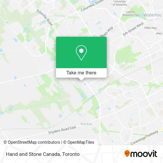 Hand and Stone Canada map