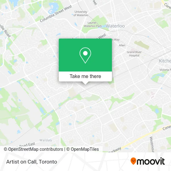 Artist on Call map