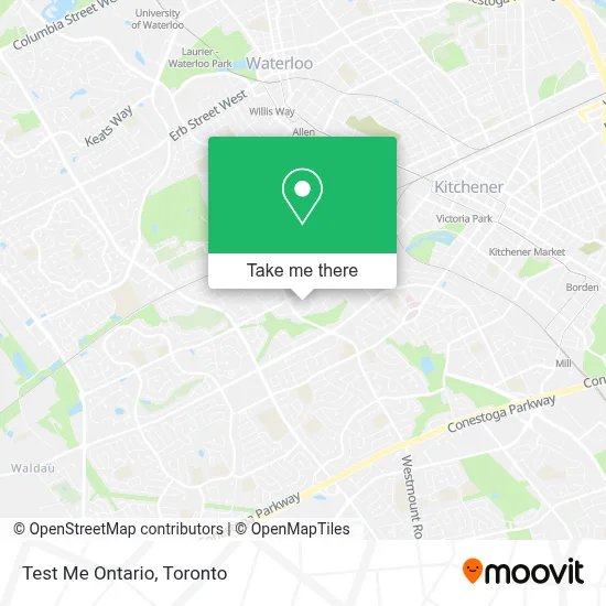 Test Me Ontario map