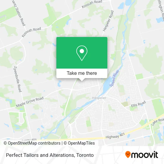 Perfect Tailors and Alterations map