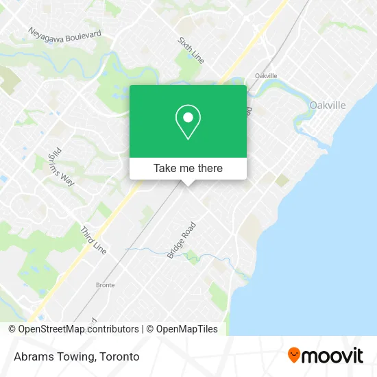 Abrams Towing map
