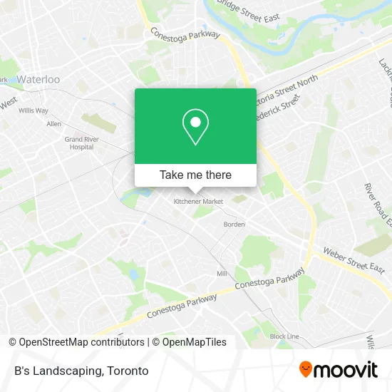 B's Landscaping map