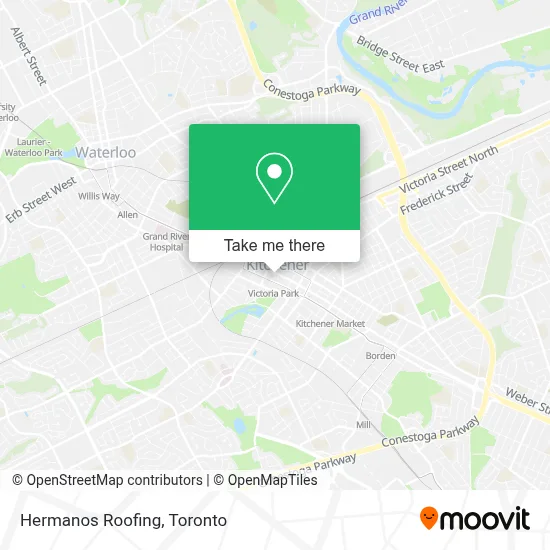 Hermanos Roofing map