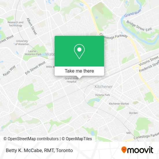 Betty K. McCabe, RMT map