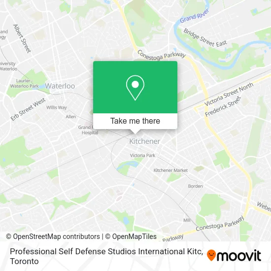 Professional Self Defense Studios International Kitc map