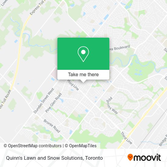 Quinn's Lawn and Snow Solutions map