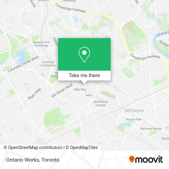 Ontario Works map