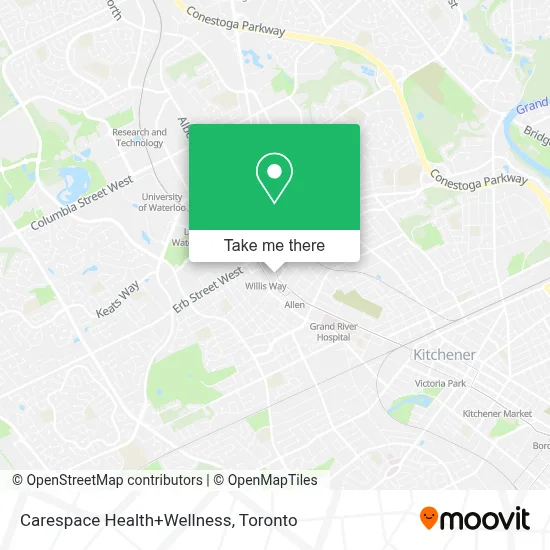 Carespace Health+Wellness map