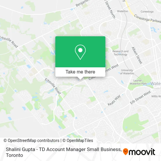 Shalini Gupta - TD Account Manager Small Business map