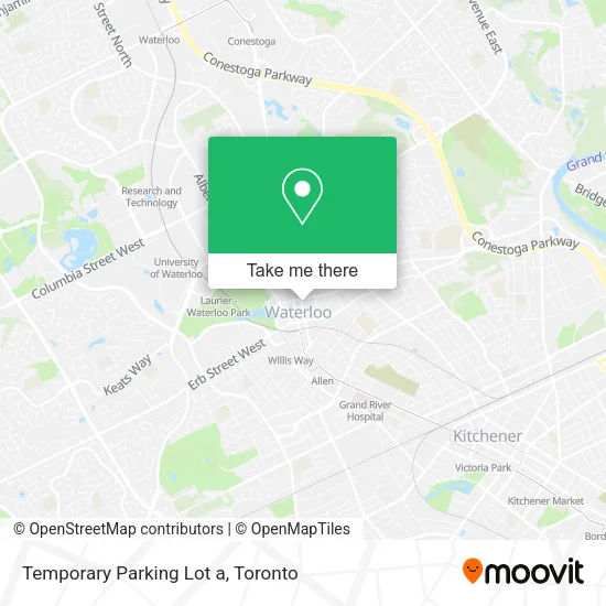 Temporary Parking Lot a map