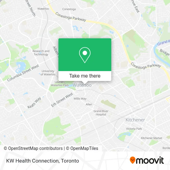 KW Health Connection map