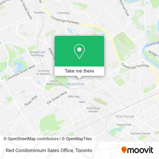 Red Condominium Sales Office map