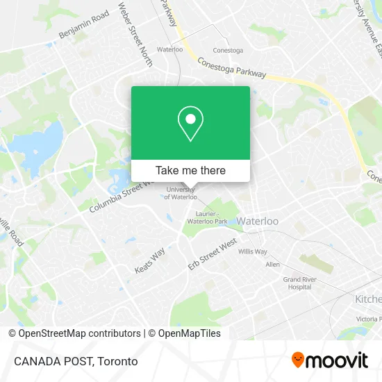 CANADA POST map