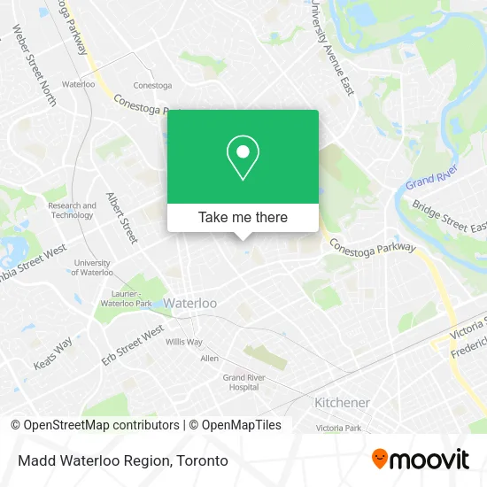 Madd Waterloo Region map