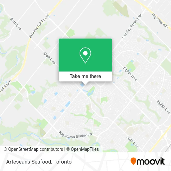 Arteseans Seafood map