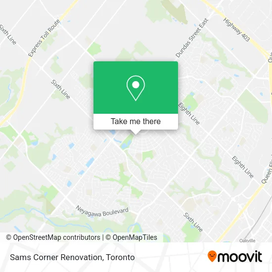 Sams Corner Renovation map