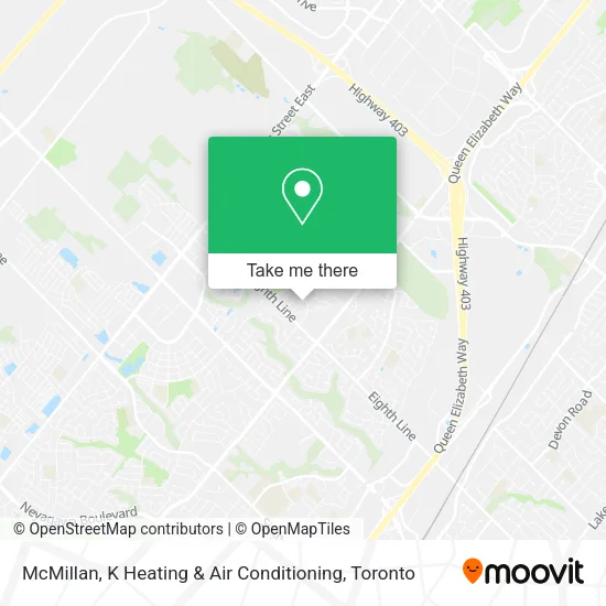 McMillan, K Heating & Air Conditioning map